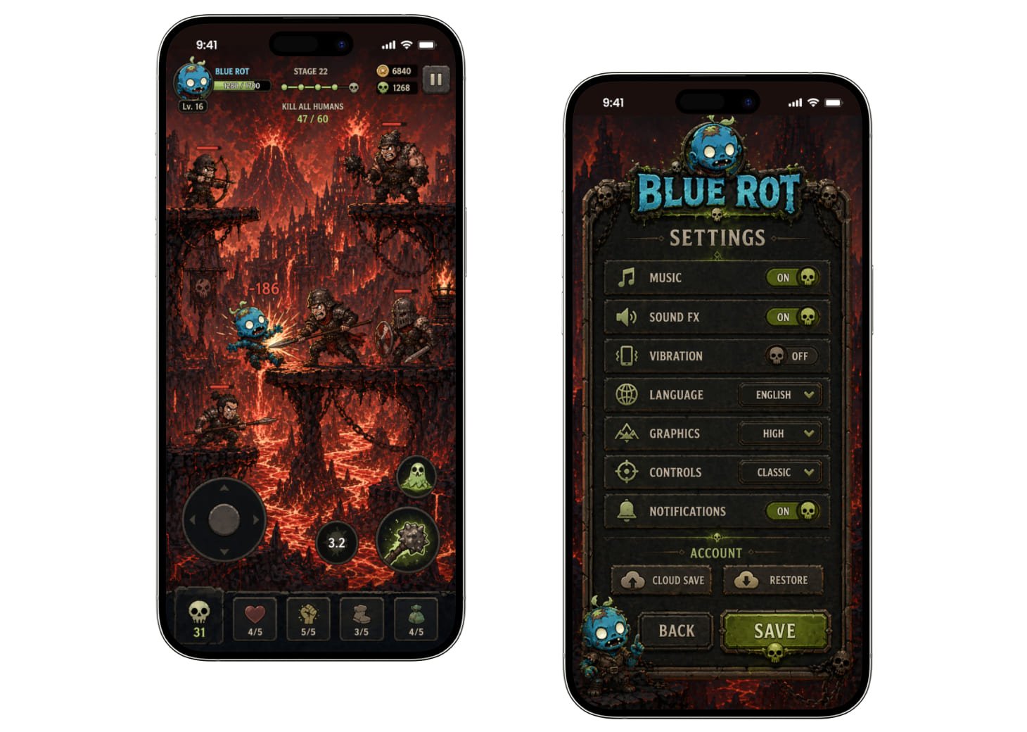 Blue Rot visual design system detail